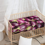 Eggplant Print Baby Crib Sheet