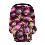 Eggplant Print Baby Seat Cover