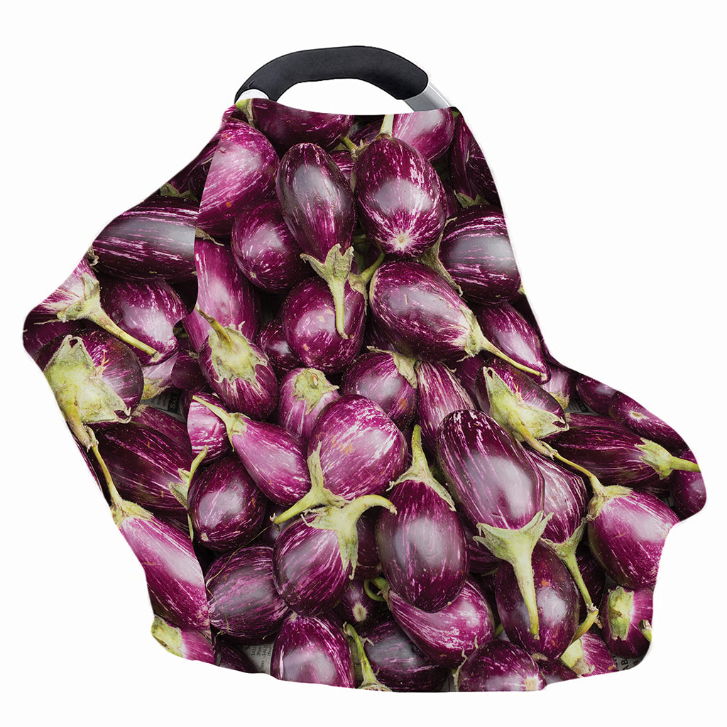 Eggplant Print Baby Seat Cover