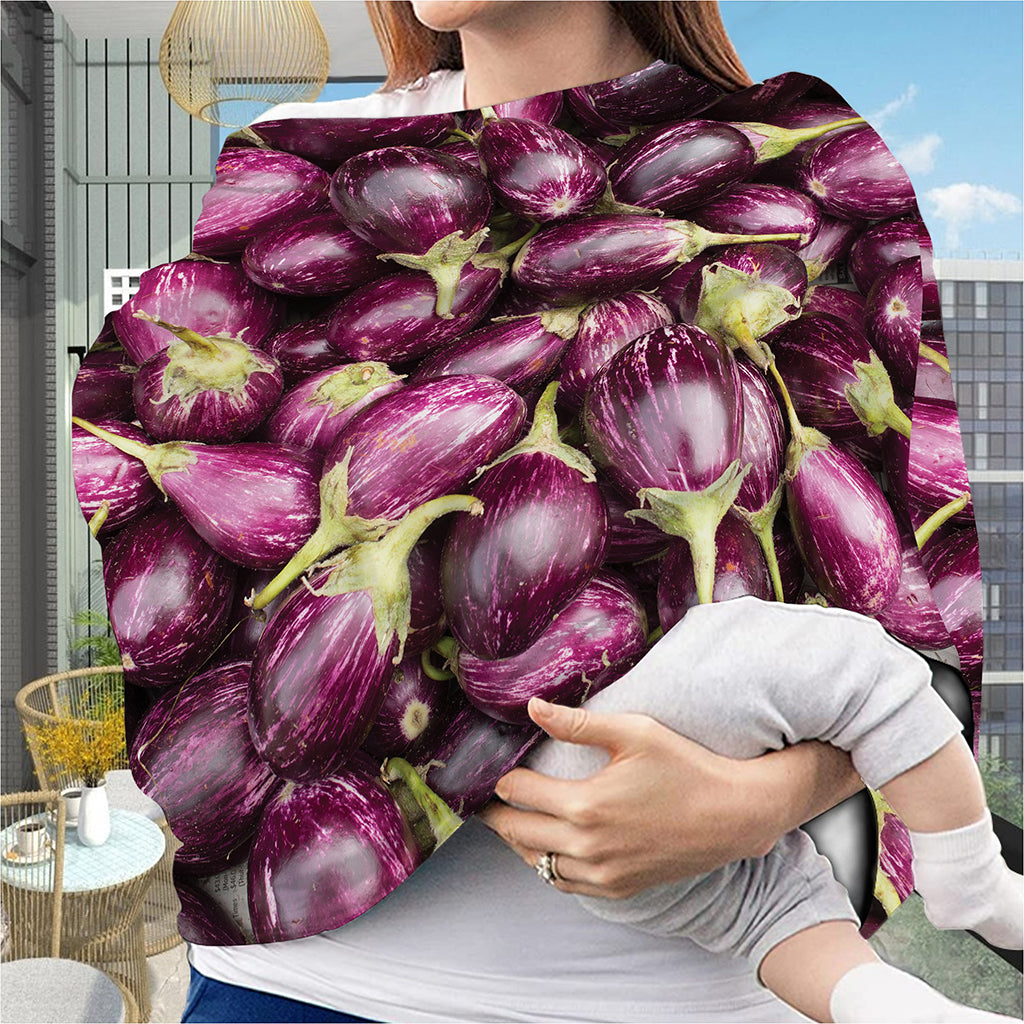 Eggplant Print Baby Seat Cover