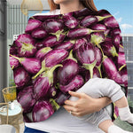 Eggplant Print Baby Seat Cover