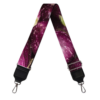 Eggplant Print Bag Strap