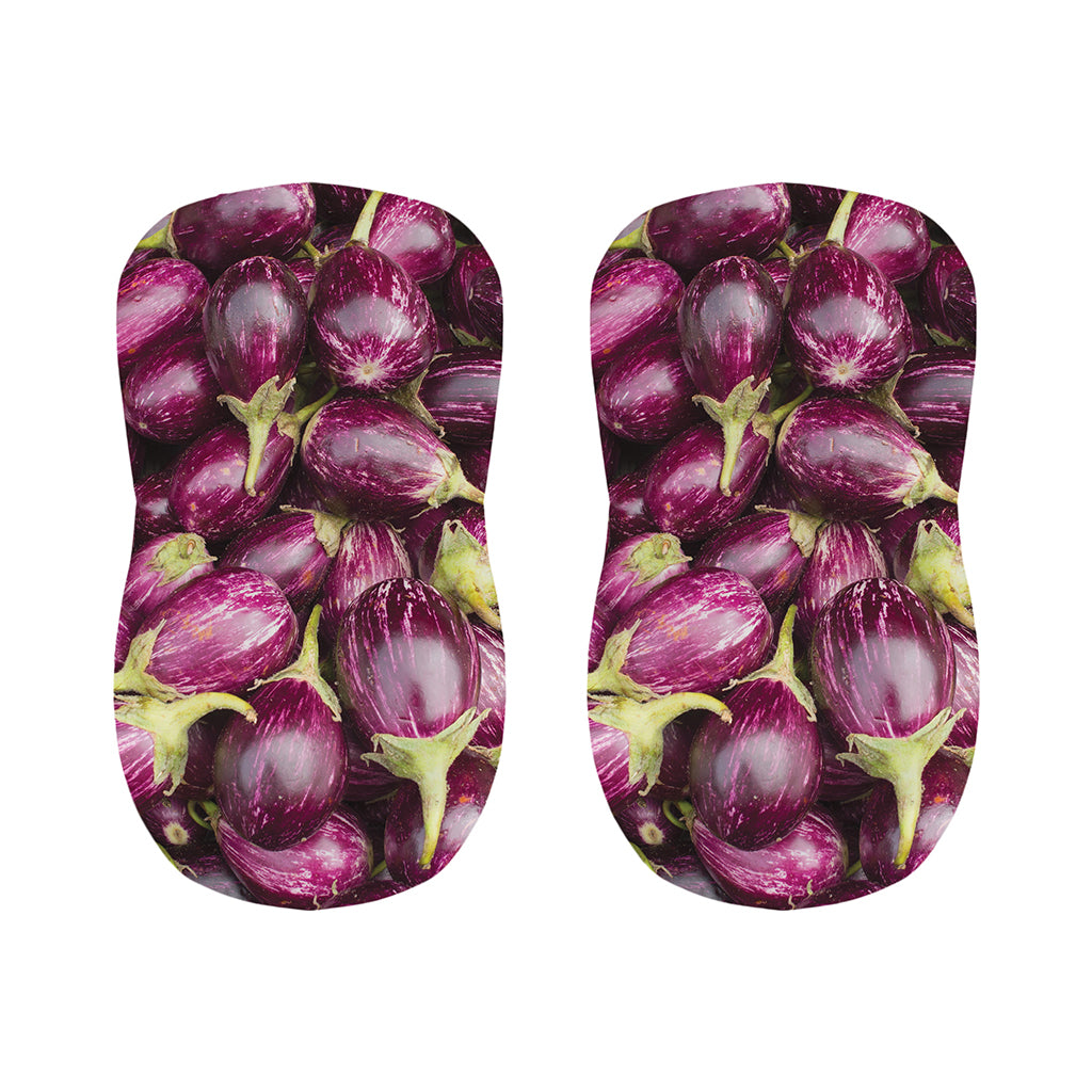 Eggplant Print Bar Stool Covers