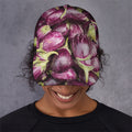 Eggplant Print Baseball Cap