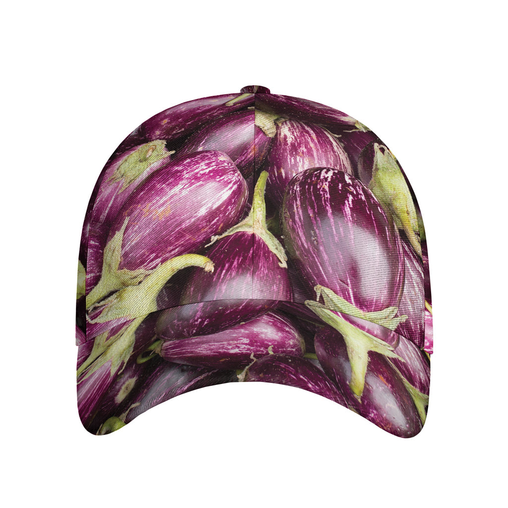 Eggplant Print Baseball Cap