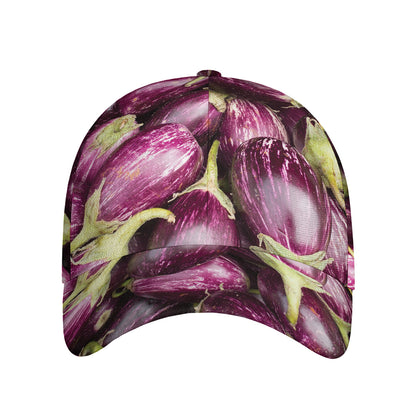 Eggplant Print Baseball Cap