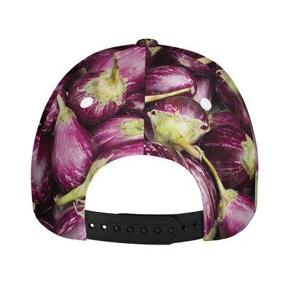 Eggplant Print Baseball Cap