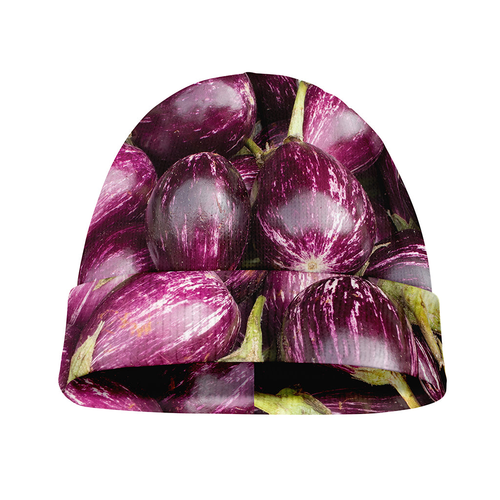 Eggplant Print Beanie