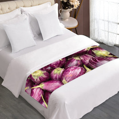 Eggplant Print Bed Runner