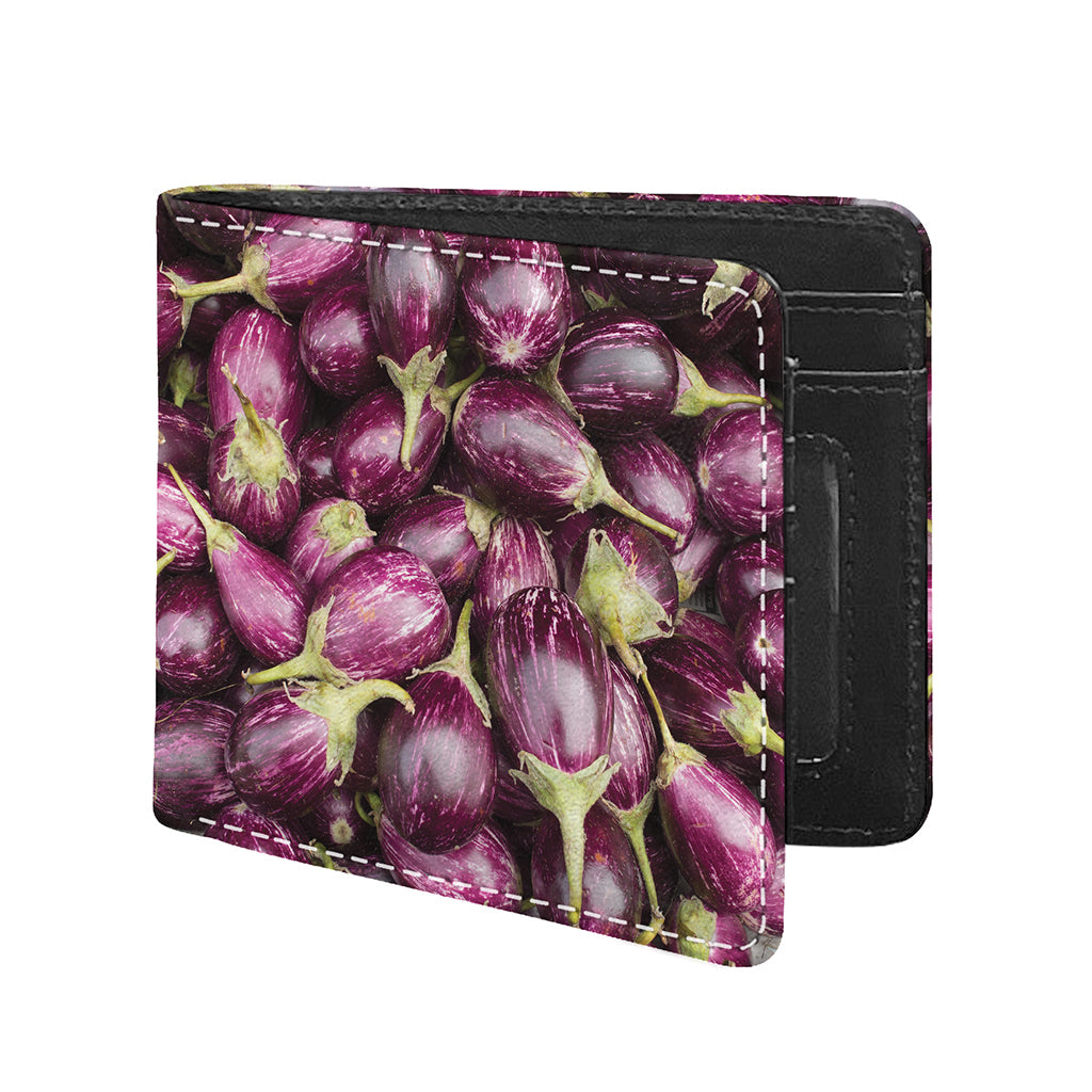 Eggplant Print Bifold Wallet