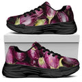 Eggplant Print Black Chunky Shoes