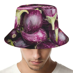 Eggplant Print Bucket Hat