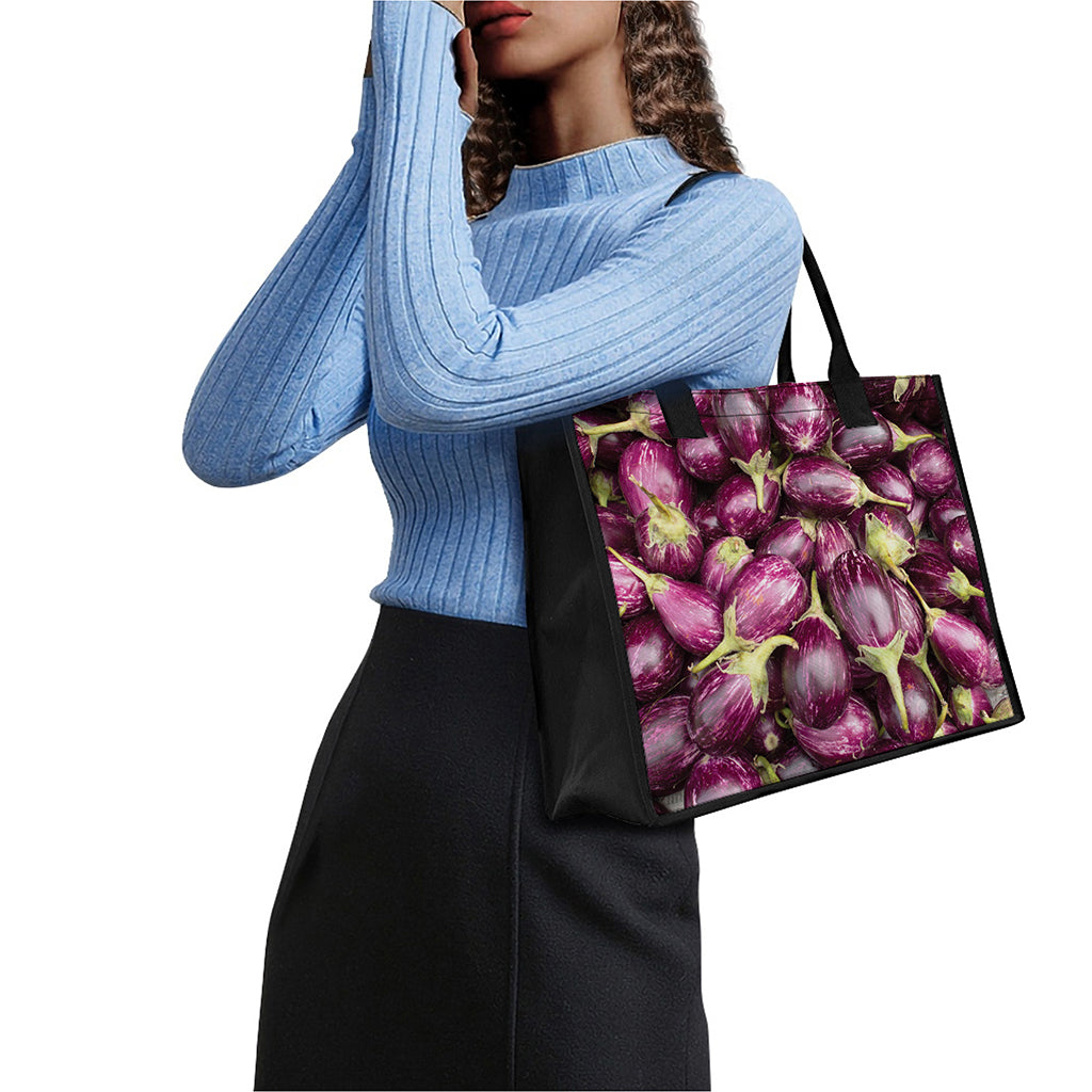 Eggplant Print Canvas Tote Bag