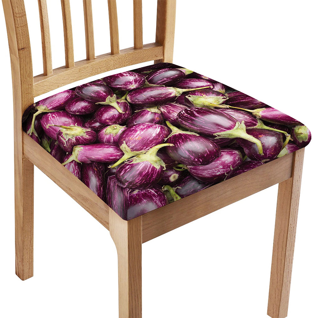 Eggplant Print Chair Cushion Cover