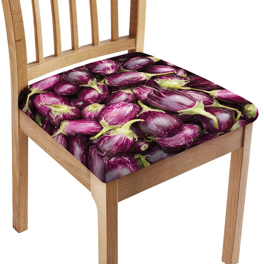 Eggplant Print Chair Cushion Cover