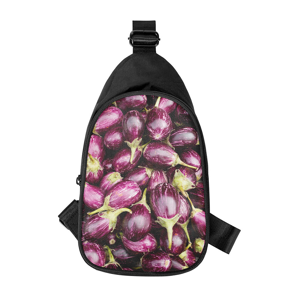 Eggplant Print Chest Bag