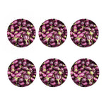 Eggplant Print Coaster Set