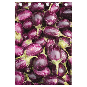 Eggplant Print Curtain