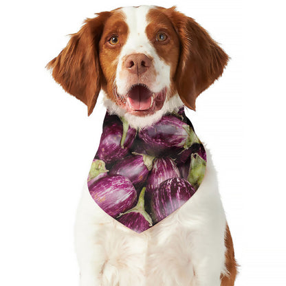 Eggplant Print Dog Bandana