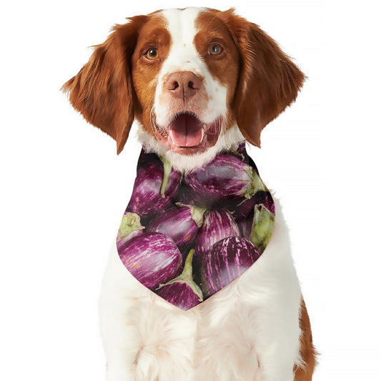 Eggplant Print Dog Bandana