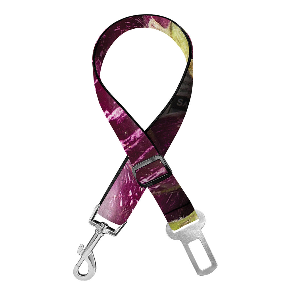 Eggplant Print Dog Seat Belt