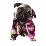 Eggplant Print Dog Zip Up Hoodie