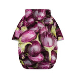 Eggplant Print Dog Zip Up Hoodie