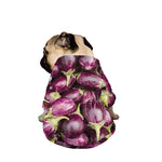 Eggplant Print Dog Zip Up Jacket