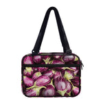 Eggplant Print Double Strap Bible Bag