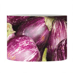 Eggplant Print Drum Lamp Shade