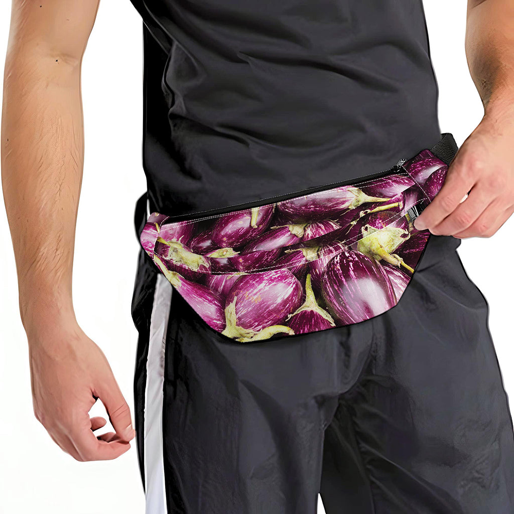 Eggplant Print Fanny Pack