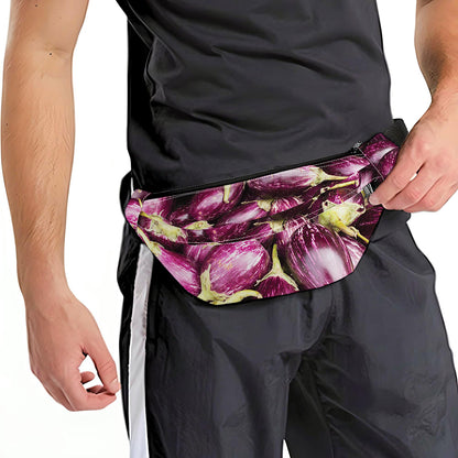Eggplant Print Fanny Pack