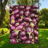 Eggplant Print Garden Flag