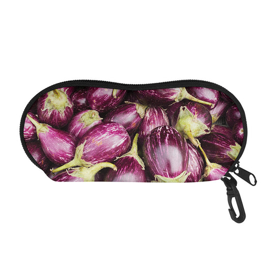 Eggplant Print Glasses Case