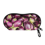 Eggplant Print Glasses Case