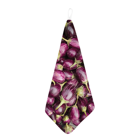 Eggplant Print Hand Towel