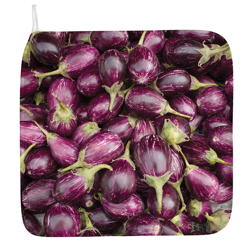 Eggplant Print Hand Towel