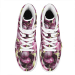 Eggplant Print High Top Leather Sneakers