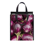Eggplant Print Insulated Lunch Tote