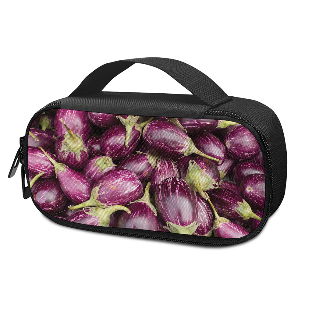 Eggplant Print Insulin Cooler Travel Case