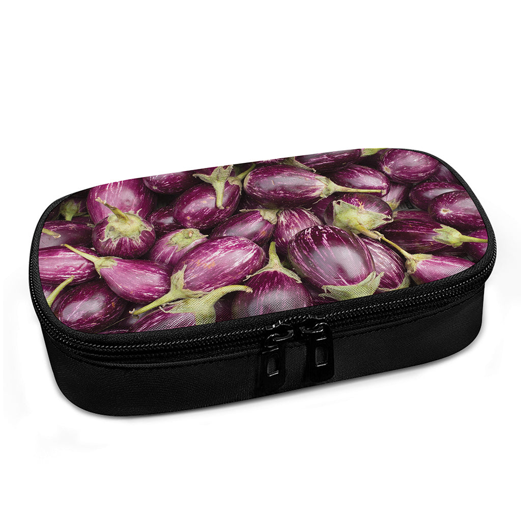 Eggplant Print Insulin Cooler Travel Case