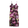 Eggplant Print Jersey Midi Cami Dress