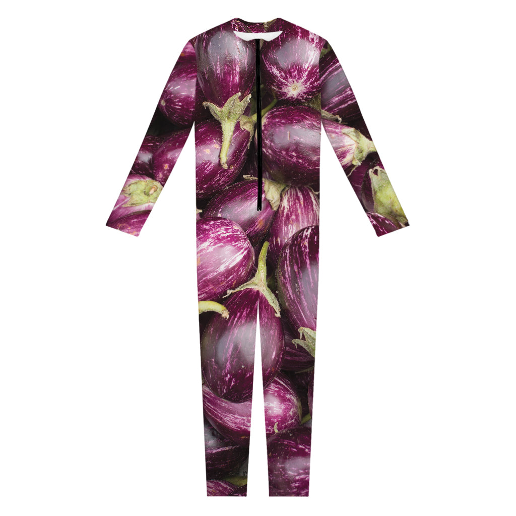 Eggplant Print Jumpsuit