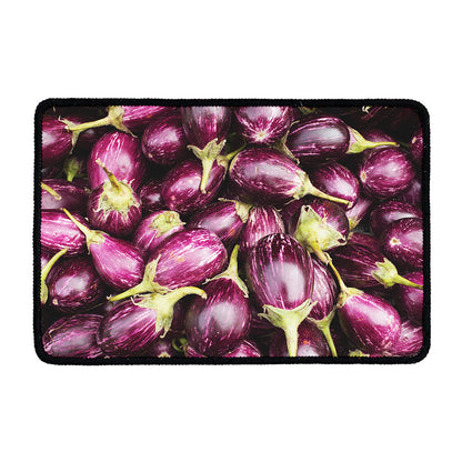 Eggplant Print Kitchen Mat