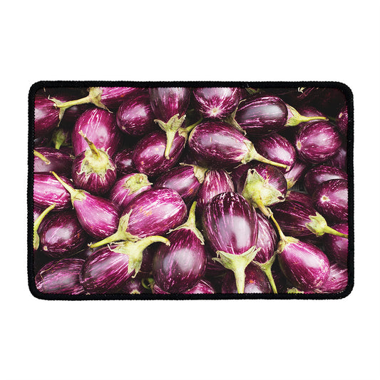 Eggplant Print Kitchen Mat