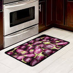 Eggplant Print Kitchen Mat