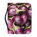 Eggplant Print Leather Bible Cover