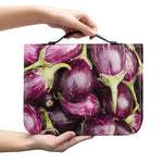 Eggplant Print Leather Bible Cover
