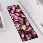 Eggplant Print Long Kitchen Mat