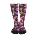 Eggplant Print Long Socks